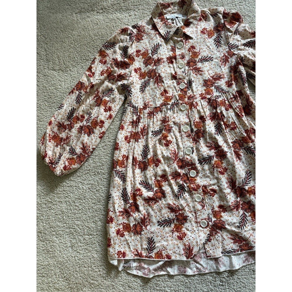 Jacquie The Label Women's Fall Floral Button Front Shirt Dress in Size Small - Picture 2 of 9